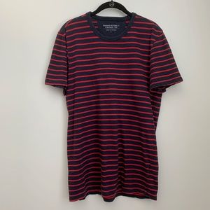 Banana Republic Navy & Red Striped Tee A17